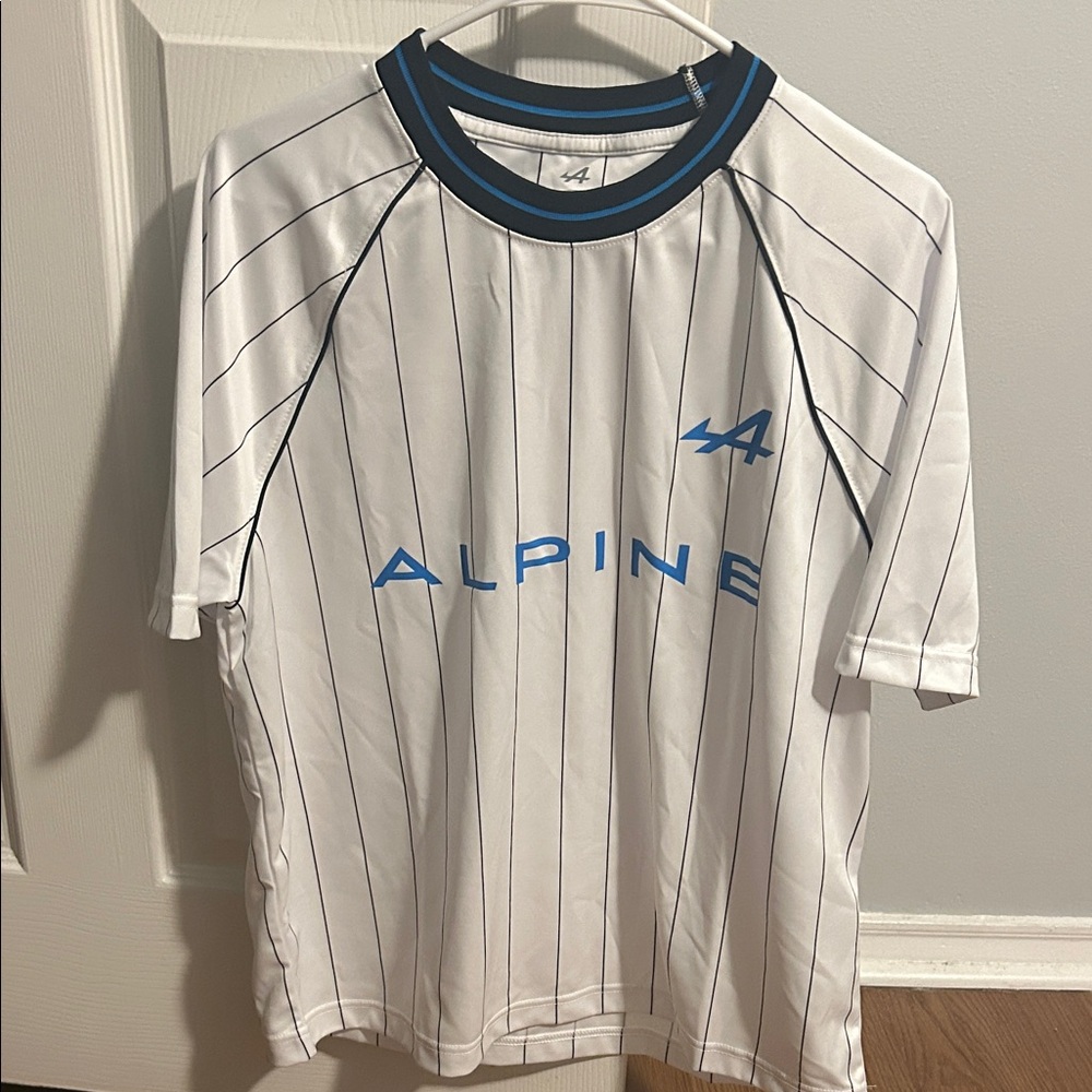 Hollister White and Blue Striped Shirt